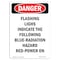 Signmission OSHA Danger Sign, 14" Height, Rigid Plastic, Flashing Lights Indicate The Following, Portrait OS-DS-P-1014-V-2466 - alternate 1
